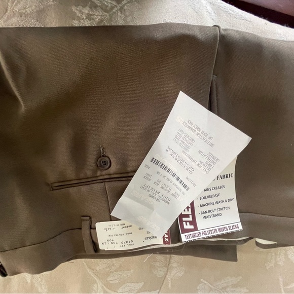 NWT Sears Men's Flex Slacks 40 × 29 - Picture 3 of 5